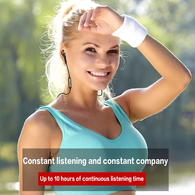 Bluetooth наушники Беспроводные спортивные для бега водонепроницаемые бас стерео