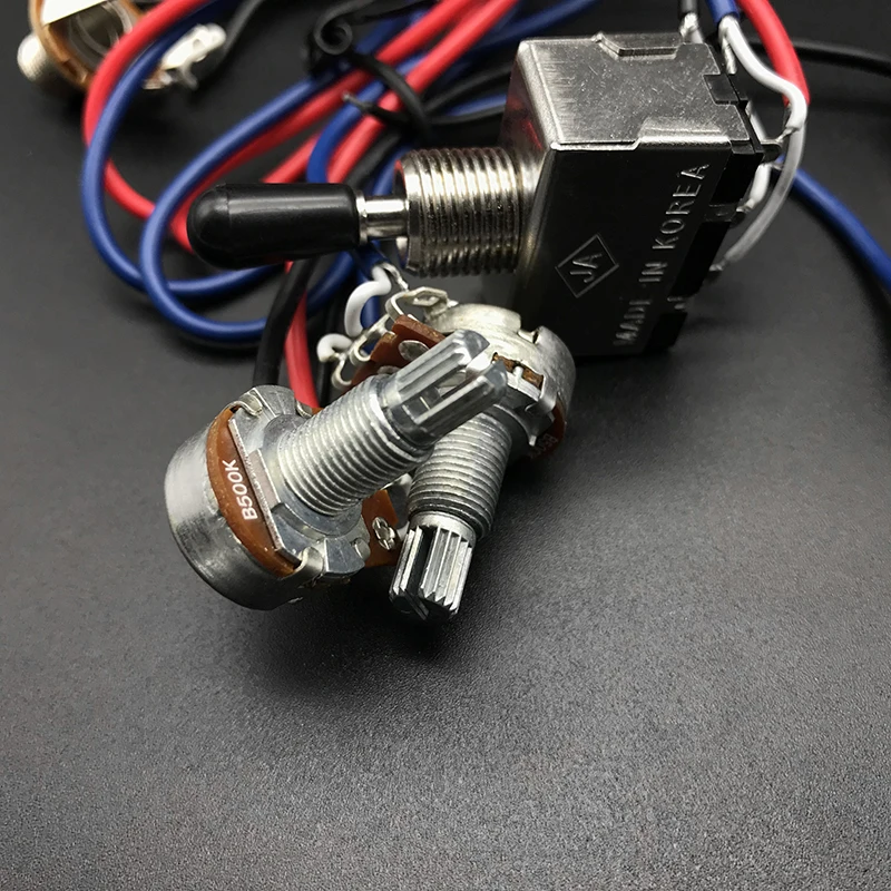 Электрогитары ra предварительно смонтированный монтажный жгут 2v2t 3 way тумблер