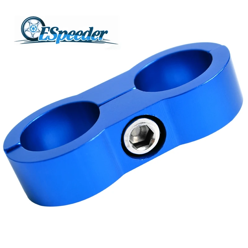 

ESPEEDER AN10 Billet Separator Divider Clamp Oil Hose Adapter For Oil Fuel Water Hose Blue