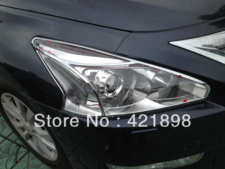 

For Nissan Altima 2013 2014 2015 ABS Chrome Head Light Lamp Cover Trim 2 Pcs