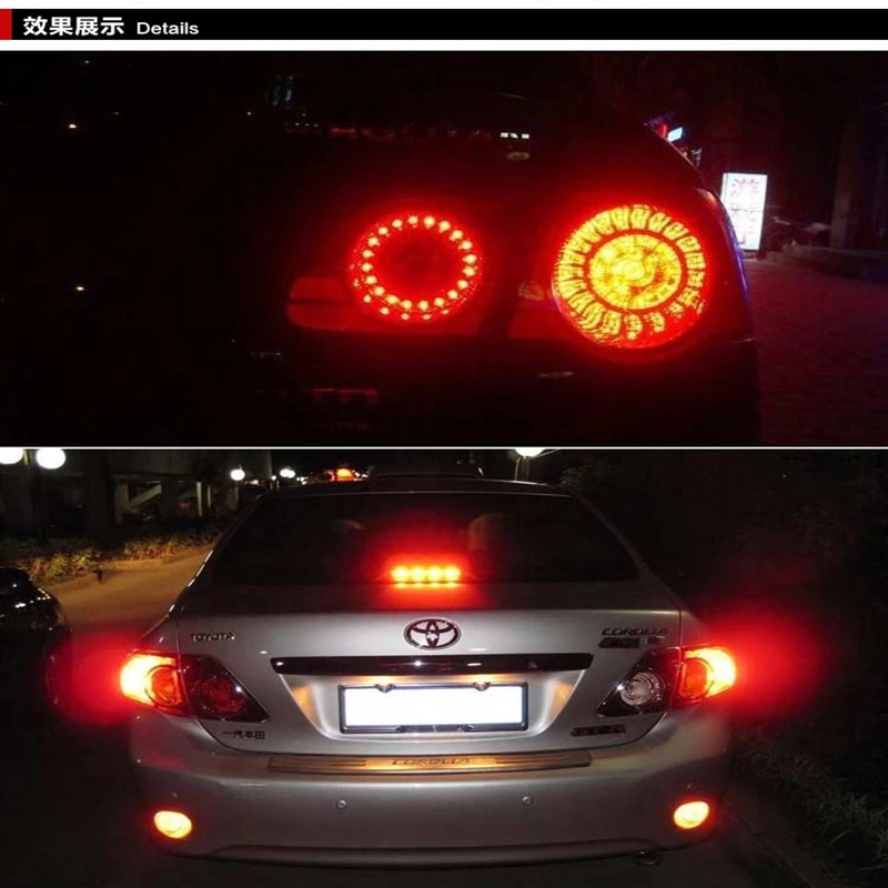 2 шт. Высокая мощность супер яркий 1156 P21W BA15S BAU15S 66 SMD 2835 светодиодный стробоскоп