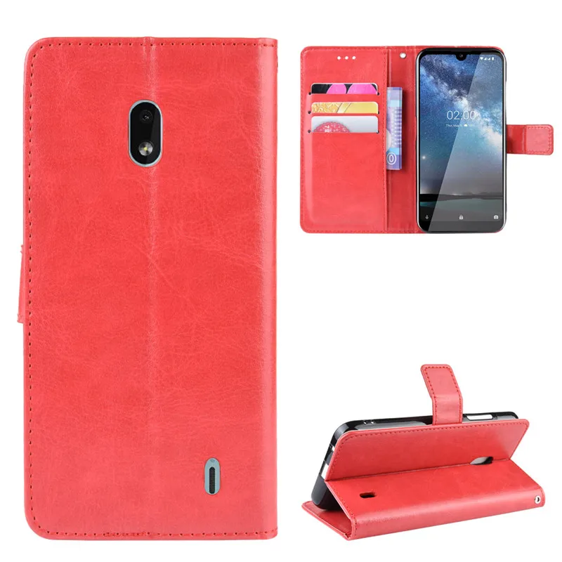 Для Nokia 2 Чехол кожаный винтажный кошелек чехол для TA-1188 TA-1191 TA-1179 TA-1183 флип-чехол
