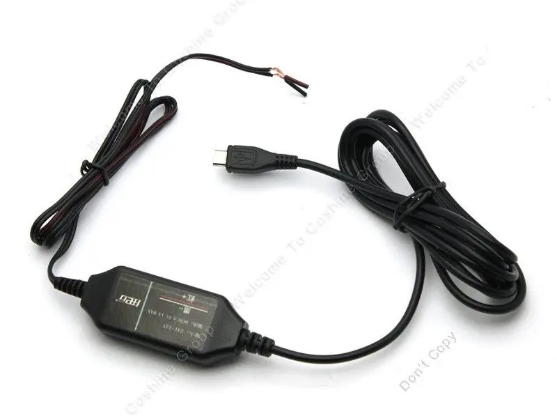 От 12 В до 5 В пост жесткий провод кабель адаптер с разъемом микро USB для 0803 0805 0806 0903 Видеорегистраторы для автомобилей Камера Blueskysea B1W Dashcam проводных