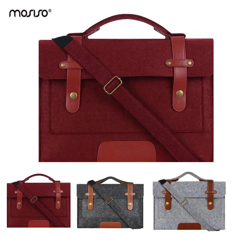 MOSISO 13 15 inch Felt Laptop Shoulder Bag for Macbook Pro Air 13.3 14 15.6 Asus/Dell Notebook Sleeve Briefcase Cover | Компьютеры и