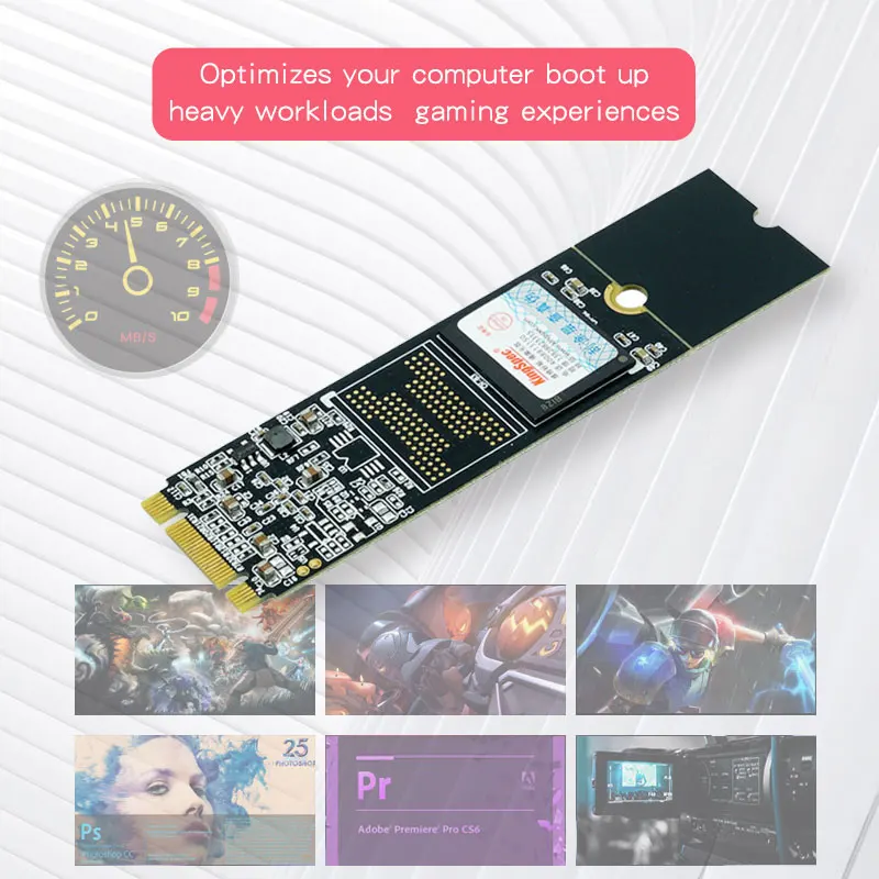 Kingspec 2280 NGFF M.2 SSD 64 ГБ 128 твердотельный диск 6gbps MLC флэш памяти Рамс для