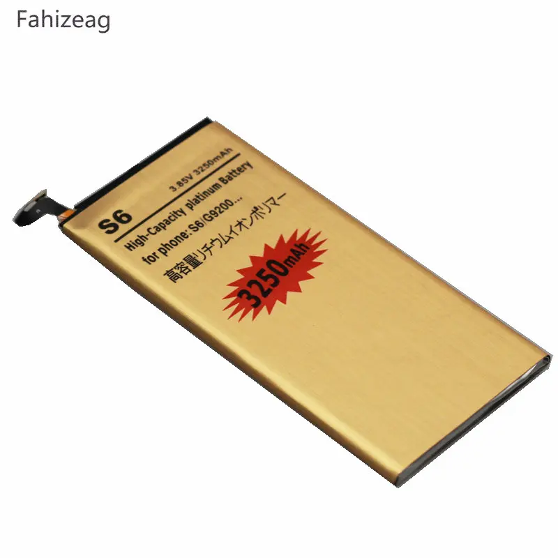 Fahizeag 1x3250 мАч EB BG920ABE Золотой Сменный аккумулятор для Samsung Galaxy S6 G9200 G920f G920i G920A G925S G920K