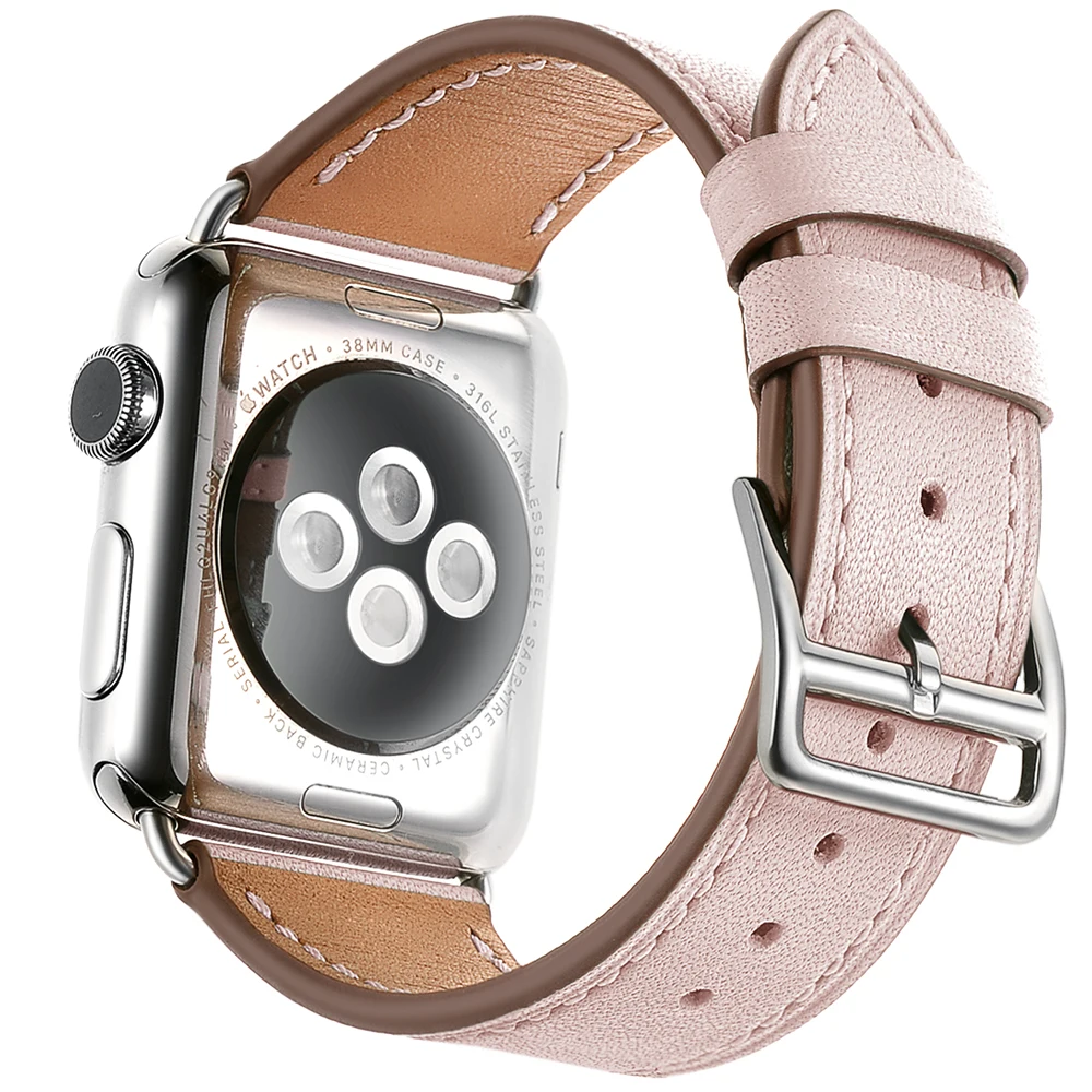 Модный мятный зеленый один тур ремешок из натуральной кожи для Apple Watch Band Series 1 2 3 4