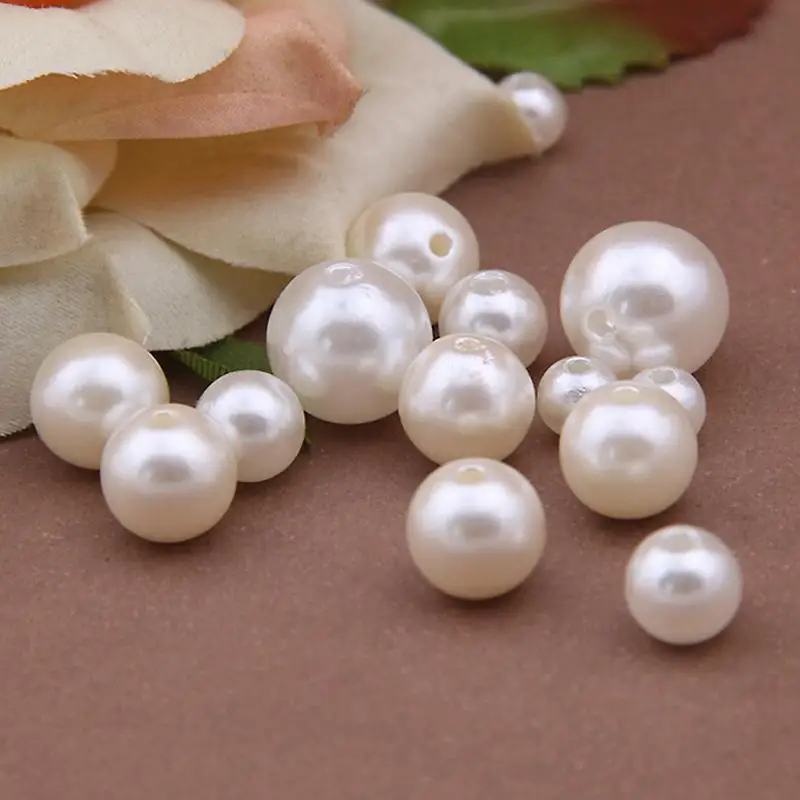 13 размер смешанных цветов слоновой кости круглый искусственный жемчуг бусины