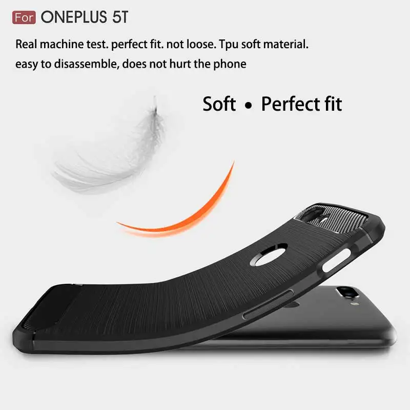 Мягкий силиконовый защитный чехол для oneplus 5 t противоударный из ТПУ тонкий