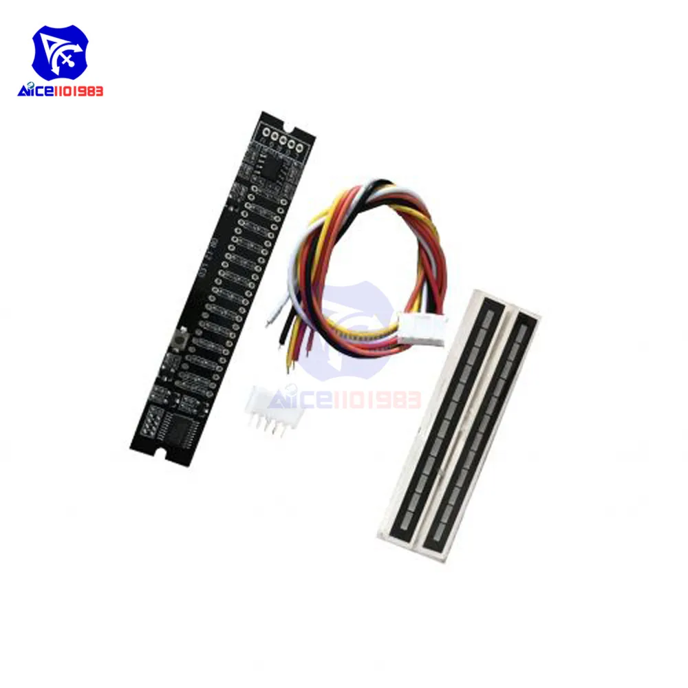 Solderless Module Мини двойной 12-разрядный музыки LED индикатор уровня регулируемый свет скорость VU метр стерео усилитель доска с AGC режим - Цвет: Solderless Module