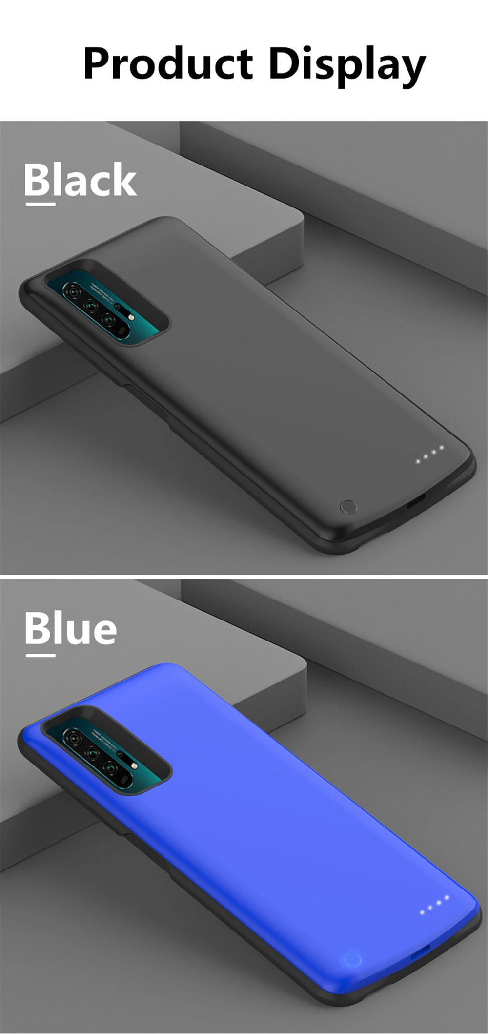 NTSPACE 6500mAh зарядное устройство чехол для huawei Honor 20 Pro Расширенный контейнер для аккумуляторных батарей для Honor 20 портативный Банк питания крышка