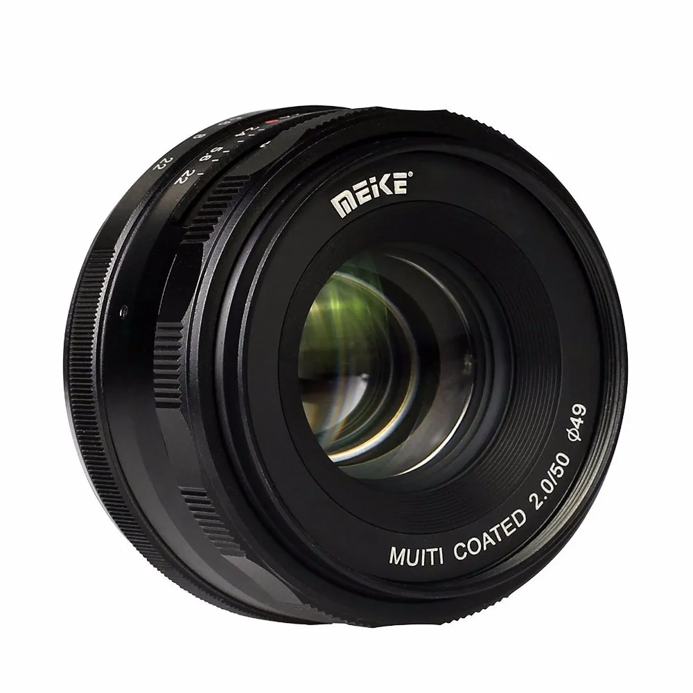 

Meike 50 мм f2.0 Большая диафрагма ручная фокусировка объектив для Olympus E-M5 II E-M10 III Panasonic GX85 GH5 FZ280 FZ300 G85 GH4 GH5S