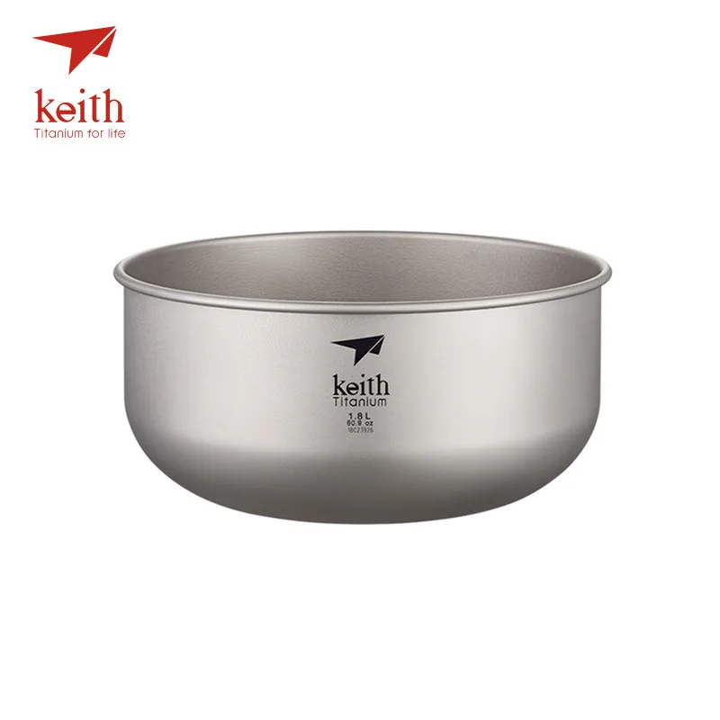 Салат из титана Keith 1.8L большая миска ультралегкие суповые миски чистого для