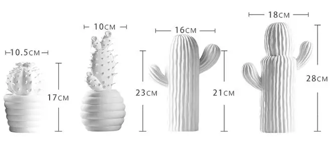 

Nordic Ceramic creative cactus statue Entrance home decor crafts room decoration garden ornaments porcelain cactus figurine gift