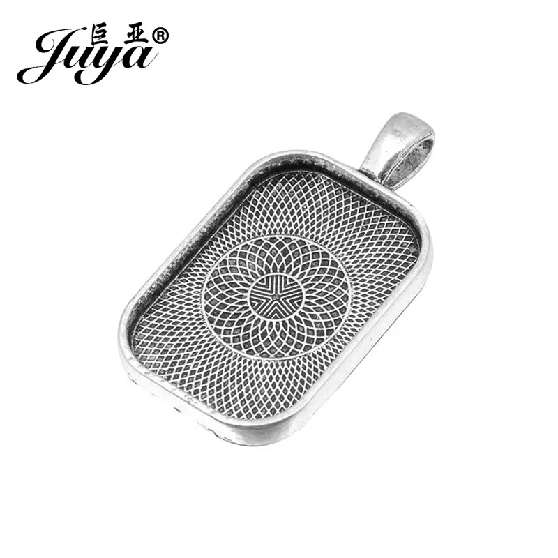 Базовые Подвески JUYA с кабошонами настройки рамки 4 шт./лот 20x30 мм прямоугольный