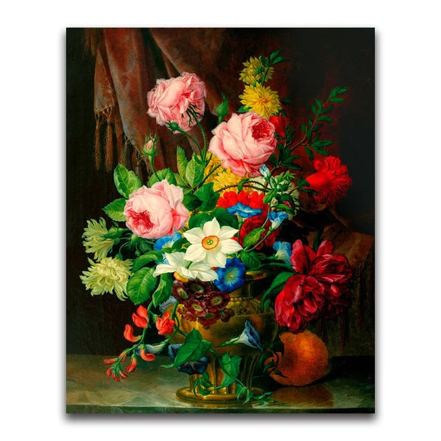 Светло-зеленый HOMFUN полная квадратная/круглая дрель 5D DIY алмазная живопись "цветные цветы" 3D вышивка крестиком 5D домашний Декор подарок - Цвет: Светло-зеленый
