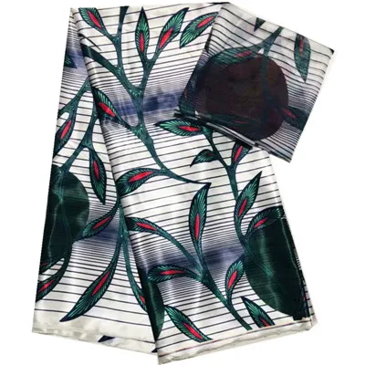 Популярный заменитель шелка Африканский Воск для печати ткань 4+ 2 ярда африканская ткань нигерийская Анкара золото цветные ткани воск для шитья - Цвет: CS850617s13