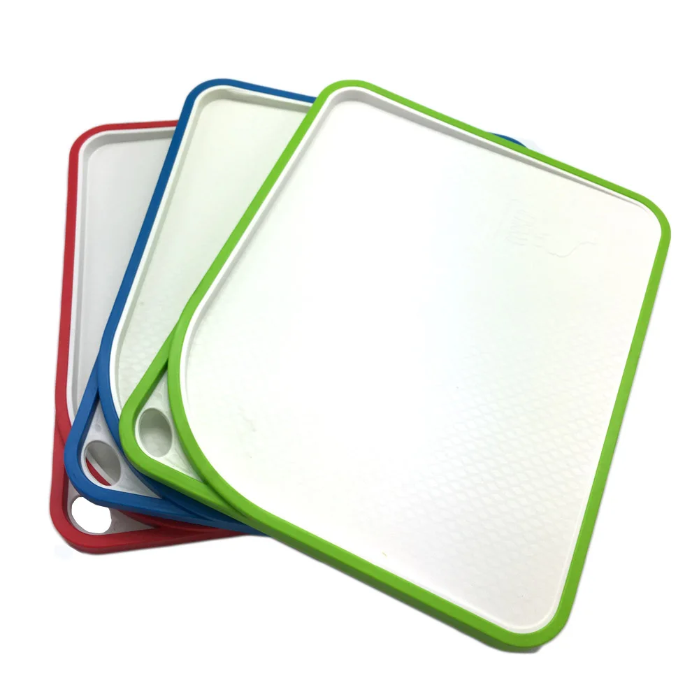 Новый дизайн двойная разделочная доска нескользящая пластиковая кухонная