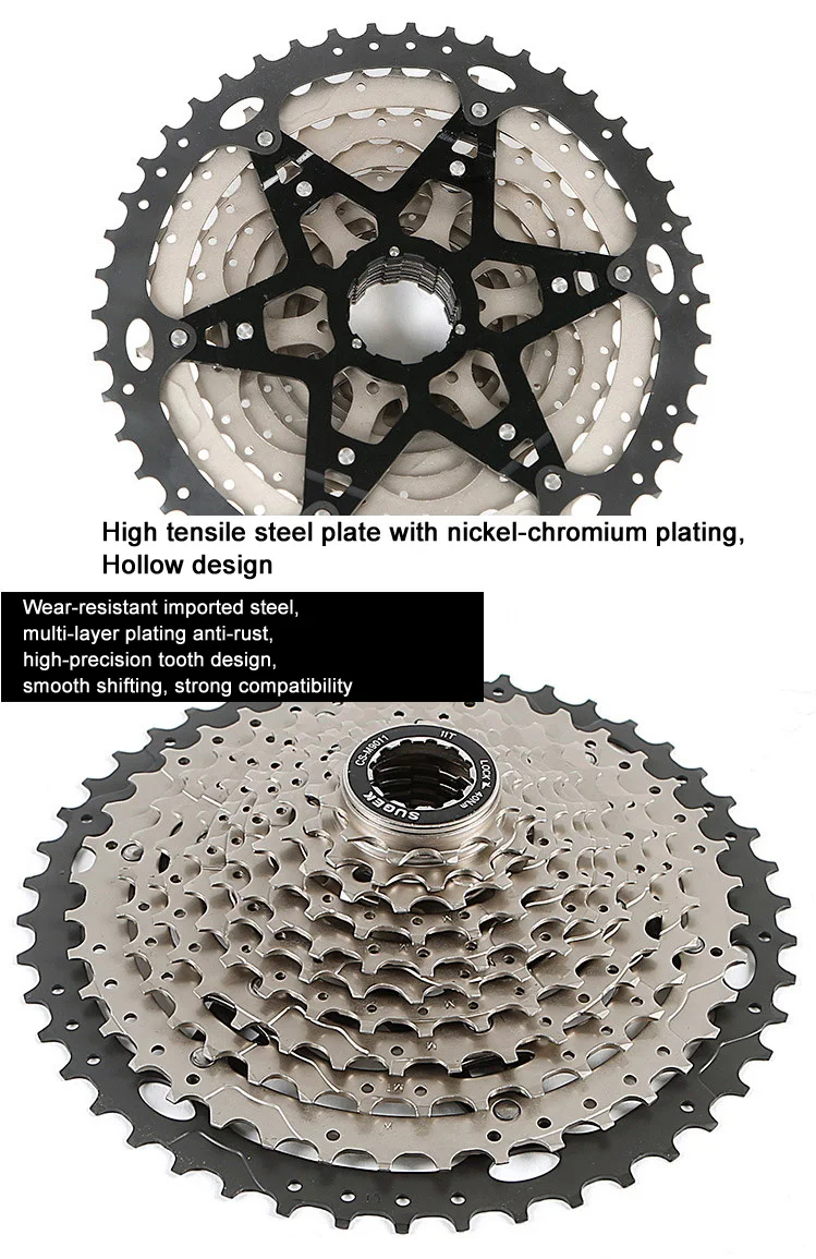 Freewheel для MTB XC внедорожный маховик Звездочка 11-46T кассета Профессиональный скалолазание 22s 33s скорость полый никелированный хром