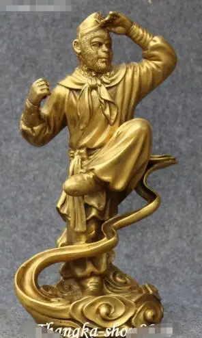 YM 306 Chinese Folk Myth Xiyouji Stand Monkey King Sun Wukong Wu Kong Statue | Дом и сад
