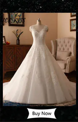 Lover Kiss Vestido De Noiva Бальные платья без рукавов с v-образным вырезом для невесты, свадебные платья с кружевной аппликацией, реальное изображение, платье для свадьбы