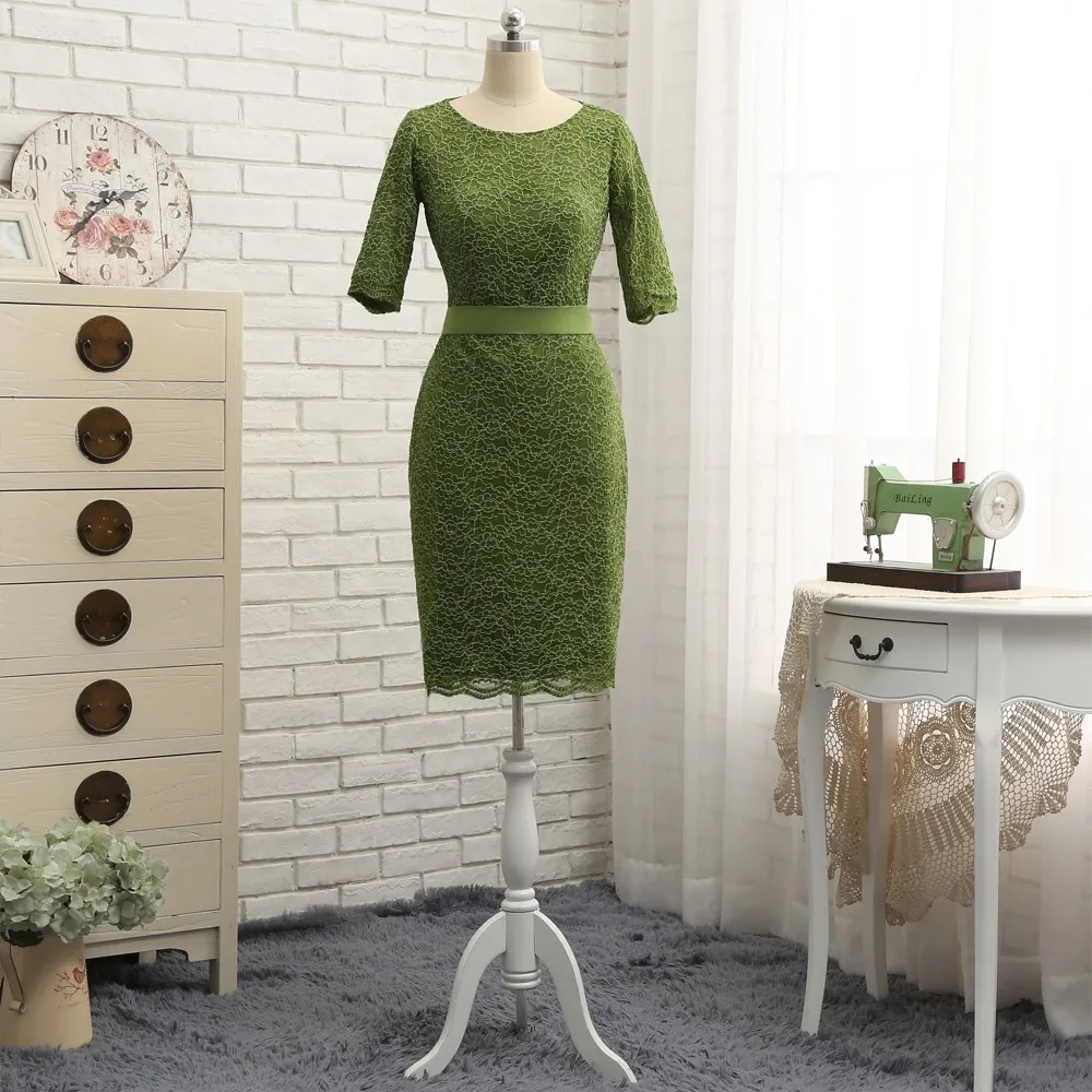 Размера плюс для матери невесты платья женщин Оболочка по колено с жакетом