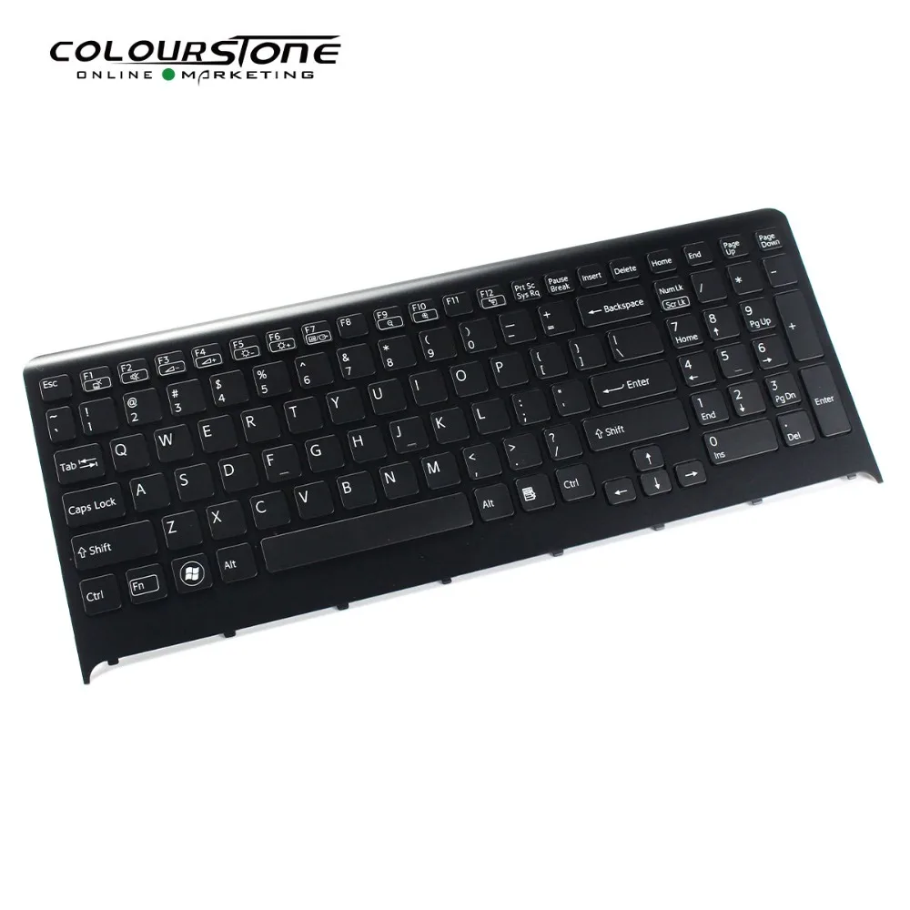 Американская клавиатура для Sony Vaio VPC F2 VPC-F2 F21 F22 F23 серии черная раскладка клавиатуры ноутбука часть с подсветкой с черной рамкой