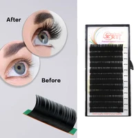 silk mink individual eyelash extension 100 handmade lashes extension heat resistant silk korea eyelash extension for buildings