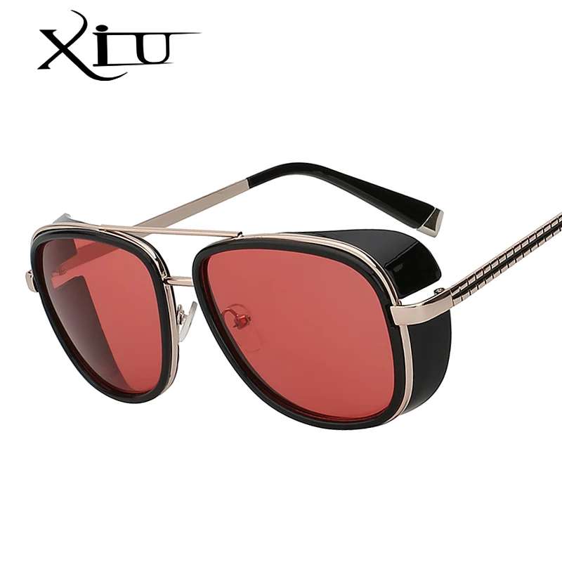

Солнцезащитные очки XIU мужские, квадратные, винтажные, UV400