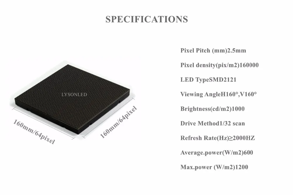 HD P2.5 комнатный SMD полноцветный светодиодный модуль модные
