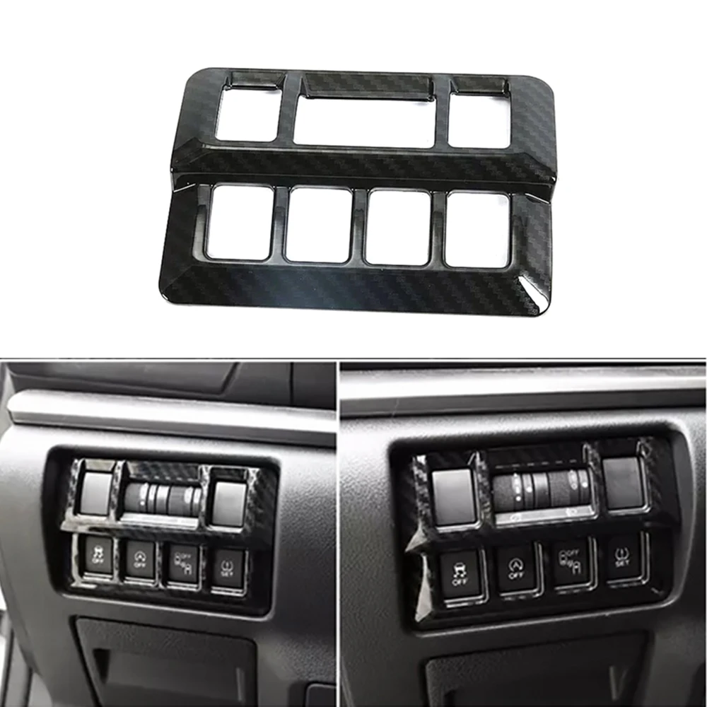 

JEAZEA ABS Carbon Fiber Cover Dash Function Button Interior Dashboard Light Adjust Switch Trims For Subaru Crosstrek XV 2018 LHD