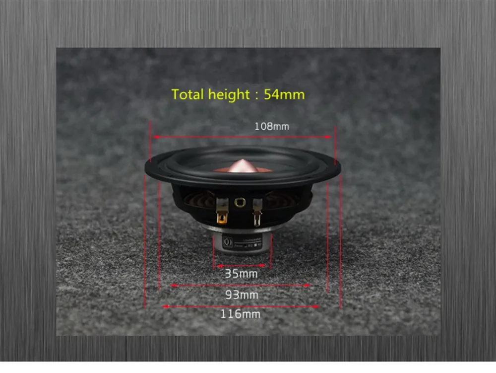 Высокая эффективность 4 дюймов алюминиевый Утюг и бора Сильный магнитный hifi