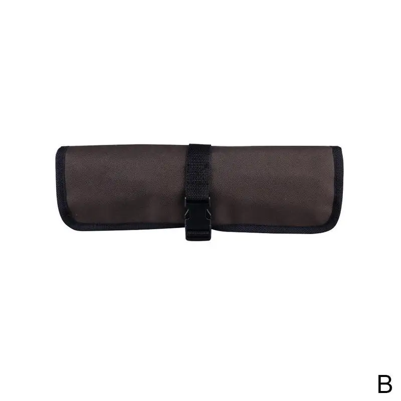 New Black Blue Red Roll Bag Carry Case Bag Chef Knife Bag Kitchen Cooking Portable Durable Storage Pockets - Цвет: Khaki