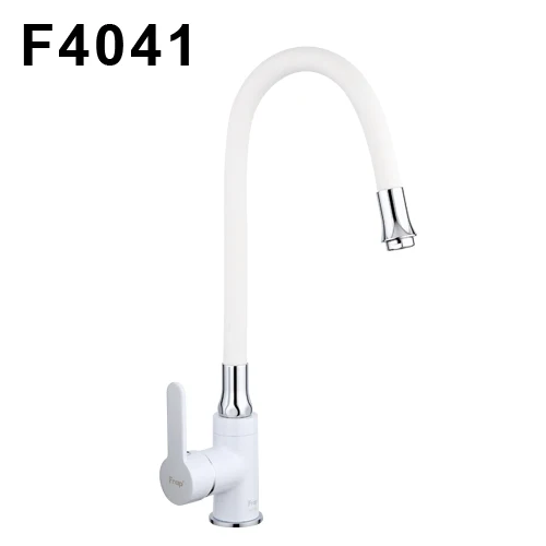 F4041 white Frap Бизнес Стиль черный белый красный силикагель нос любое направление кухонный кран холодной и горячей воды смеситель F4042 F4041 F4043 - Цвет: F4041 white
