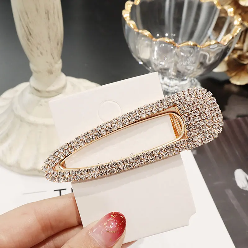 7 BlingBling металлические стразы аксессуары для волос для женщин геометрический золотистый заколки для волос для девочек жемчужные Заколки Для Волос - Цвет: 7