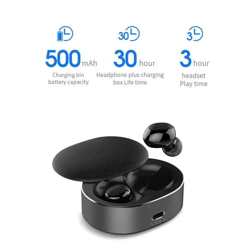 Bluetooth наушники TWS In-ear невидимые спортивные стерео беспроводные с зарядным Pod XR649 |