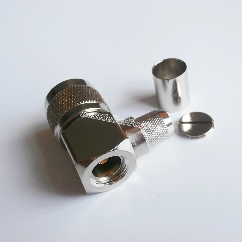 

1Pcs N Male Crimp 90 Degree For RG8 RG213 LMR400 RG214 Cable Right Angle RF Connector