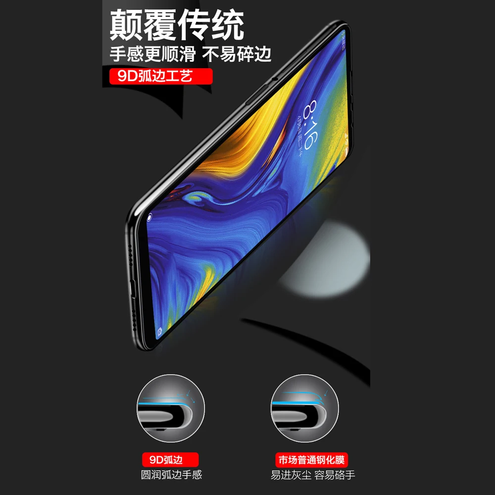 100 шт в партии Защитная пленка для экрана из закаленного стекла Xiaomi/mix2/2 S/mix3 Blu Ray Pro