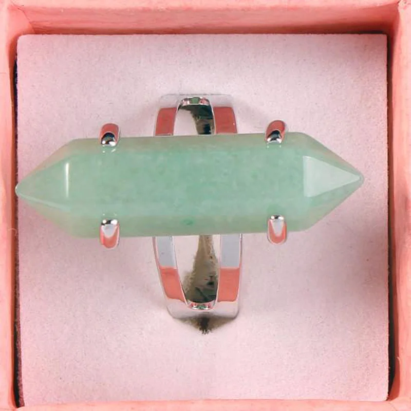 10 шт. посеребренные Регулируемые кольца с кальдалитовым опалом | Украшения и