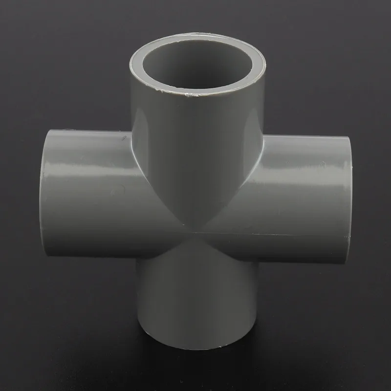 1pc 50mm PVC Cross Joints Farm Irrigation Fittings Garden Water Connectors Aquarium Tank Industrial Treatment Pipe Adapter | Дом и сад