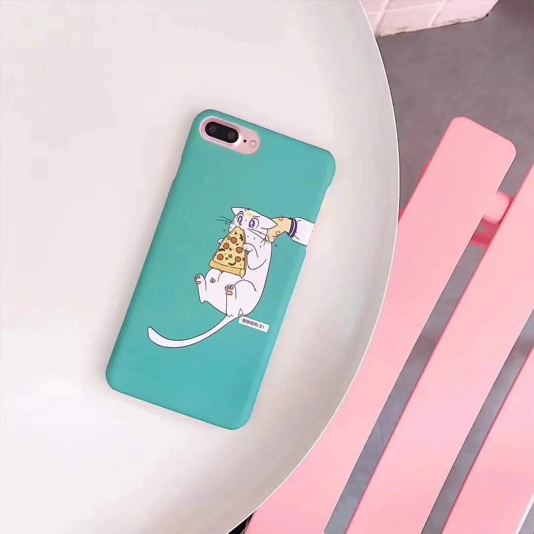 LANCHE Matte Hard Funny Cat Animal Printed Phone Cases For iPhone 6 7 8 Plus X | Мобильные телефоны и аксессуары