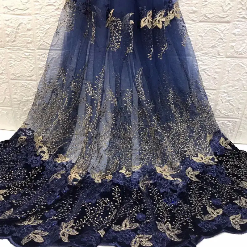 African lace fabric high quality French Stones embroidery tulle For wedding Dress | Дом и сад