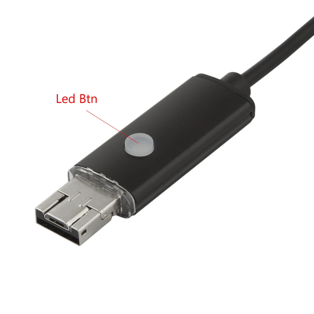 JCWHCAM USB Android эндоскоп 8 мм 5 м Длина эндоскопа 2 М HD Инспекционная камера Змея