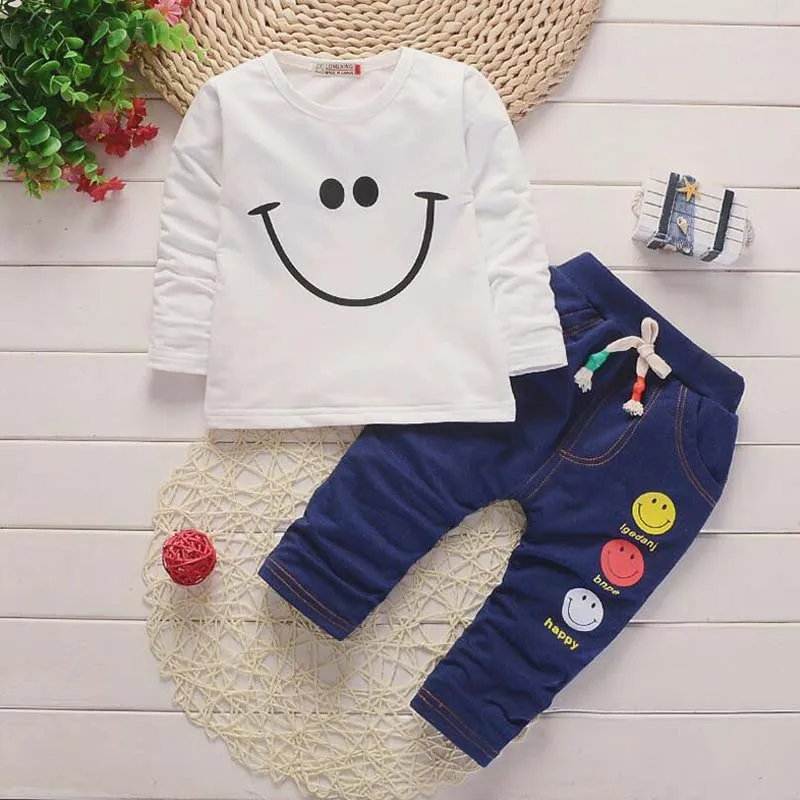 BibiCola 2018 baby boys clothing sets 3pcs coat+tops+trousers suit bebe clothes infant toddler sport newborn outfits |