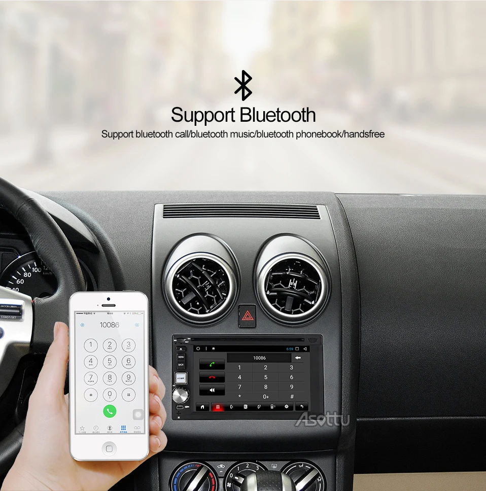 Asottu TDD6270 2G android 7.1.2 автомобильный dvd gps Навигатор Радио Видео плеер стерео Универсальный 2 din радио Автомобильный мультимедийный плеер gps