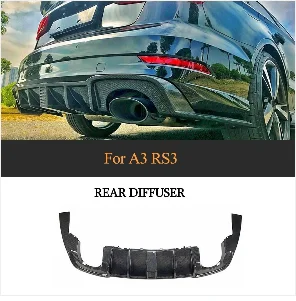 Высокое качество боковая Автомобильная юбка из углеродного волокна для Audi RS3 Седан 4 двери автомобиля стикер, спойлер не A3 S3 Стандартный
