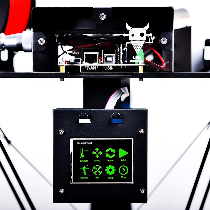 Newest TEVO Little Monster Delta 3D Printer Large Printing Area Aluminium Extrusion/Smoothieware/MKS TFT28/Bltouch for |
