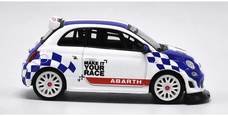 4 цвета 1:43 Fiat Abarth 500 гоночный игрушечный автомобиль игрушки для детей литая модель автомобиля подарок на день рождения