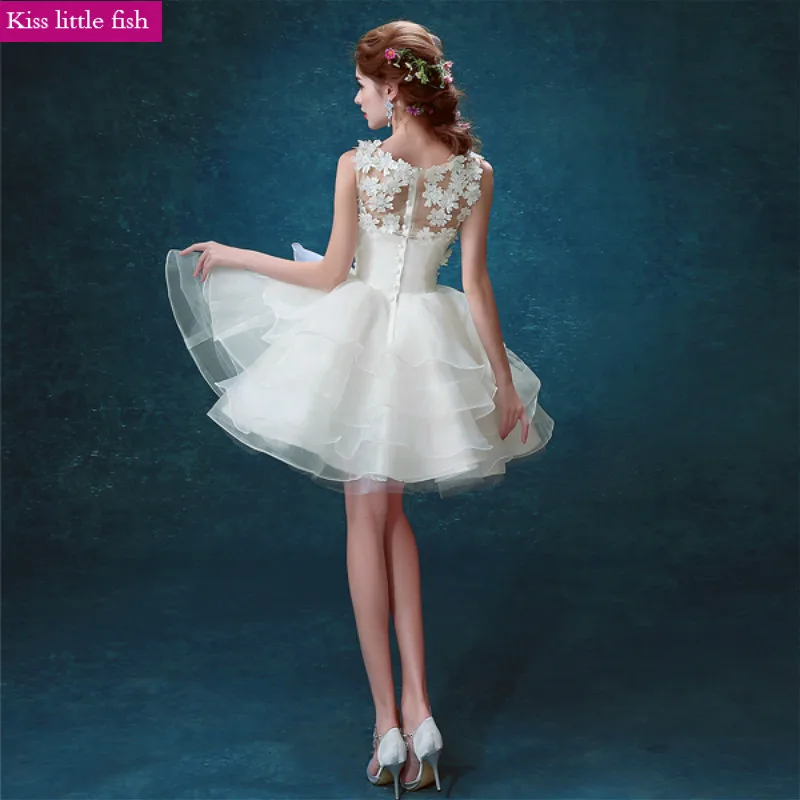 10050 Бесплатная доставка недорогое элегантное короткое свадебное платье для