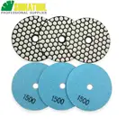 6 шт., шлифовальные диски для сухой полировки, 100 мм, #1500